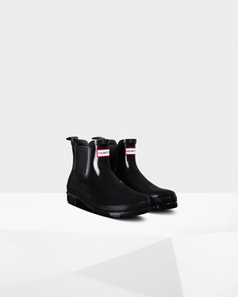 Botas Chelsea Hunter Mujer - Original Gloss - Negros - FBDUCES-42